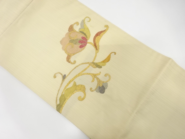 金糸唐花模様織出し名古屋帯